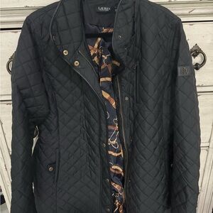 Lauren Ralph Lauren Black Quilted Utility Jacket
